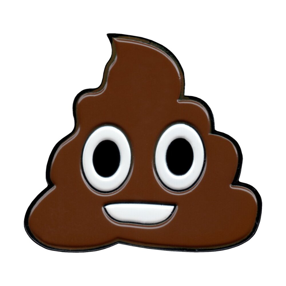 Poop Emoticon Enamel Pin - 90s Funny Novelty Pop Culture Symbol Apparel Gift NTW